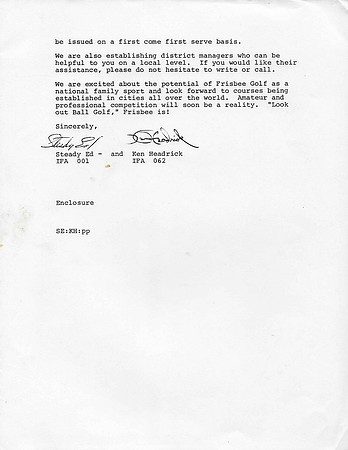 #102—Lyle Jensen—PDGA Membership Invitation Letter—Page 2