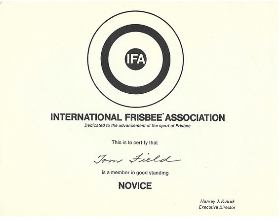 67267-Tom Fields-IFA membership certificate