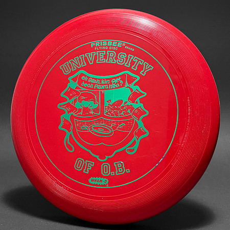 University of O.B.—Wham-O—80E Mold—Red—Metallic Green