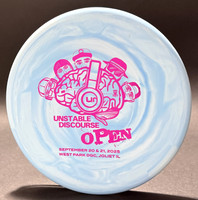 Unstable Discourse Open, 2025—Discmania P4—Blue-White Swirl—Metallic Pink