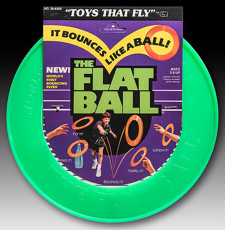 Getgey, Inc.—The Flat Ball—First Bouncing Flyer—Green—Package