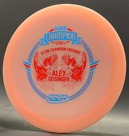 Alex Geisinger—2018 Team Champion Series—Innova FireBird—Glow Pink—Metallic Red, Metallic Blue