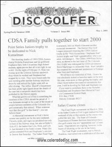Colorado Disc Golfer V 2 No 6 May 00 thumb