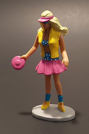 "Frisbee Barbie Cake Topper"