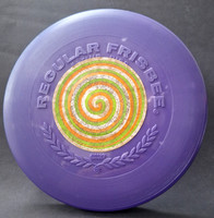 Hong Kong Knock-off—Regular Frisbee® Flying Disc—Purple—Laurels®—No T.M. Scrip