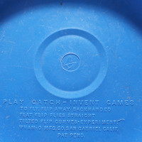 Frisbee—2A Reverse Mold—Blue—No Wham-O—Pat. Pend—No T.M. Script—Bottom
