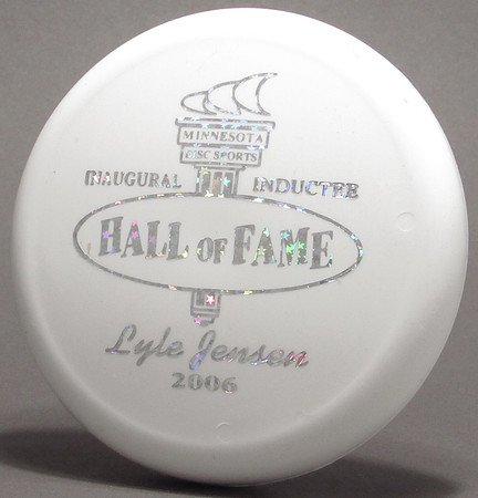 Minnesota Disc Sports Hall of Fame, 2006—Lyle Jensen—Little Flyer Mini—Metallic Starburst Silver