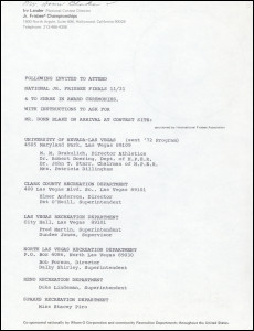 1972 Jr. Frisbee Championships Finals Invite