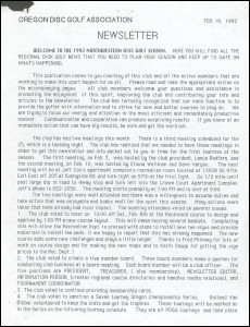 Oregon DGA Newsletter Feb 92