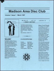Madison Area Disc Club V1 Iss1 Mar 97