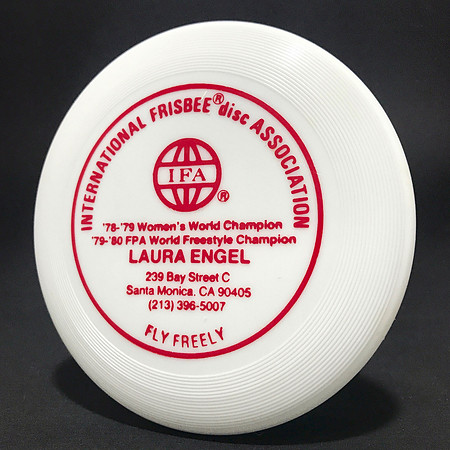 Laura Engel—'78–'79 Women's World Champion—Wham-O Mini—White—Red