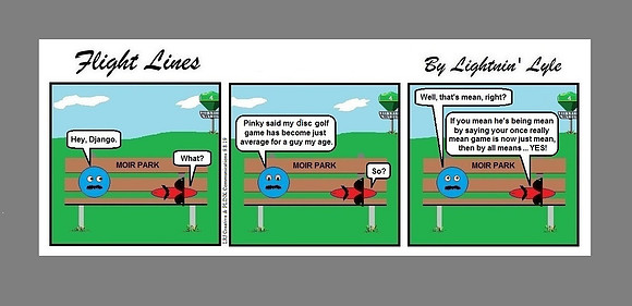 Cartoon Art—Flight Lines—"...by all means"—Lightnin' Lyle
