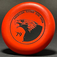 American Flying Disc Open ‘79'—Discraft Micro-Disc—Orange—Black
