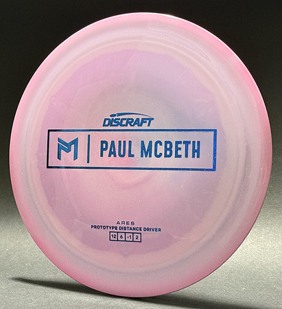 Ares, ESP—Paul McBeth Prototype—Pink-Purple Swirl—Metallic Blue