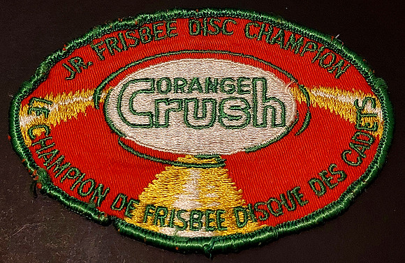 Patch—Jr. Frisbee Disc Champion—Orange Crusch