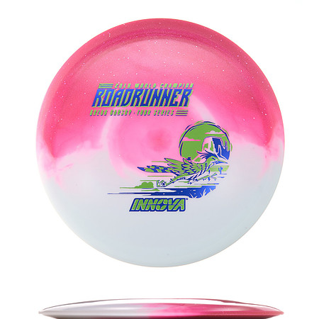 Roadrunner, Duo—Gregg Barsby 2018 world champion tour series—White, Pink Swirl—Metallic Green/Blue