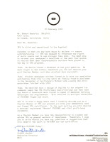 #001—Ed Headrick—Charter Member Gold Card letter—2-28-68
