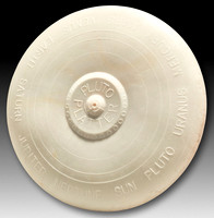ATPP—American Trends Pluto Platter—White, with Yellow/Orange Intrusions—Top