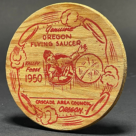 Cascade Plywood Corp.—Oregon Flying Saucer—Plywood—Red