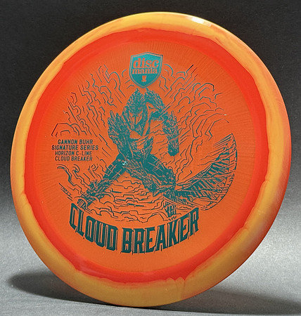 Cloud Breaker, Horizon C-Line—Gannon Buhr—Red-Orange Swirl—Metallic Blue