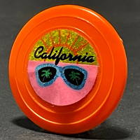 Mattel—Barbie Frisbee—Orange—Label