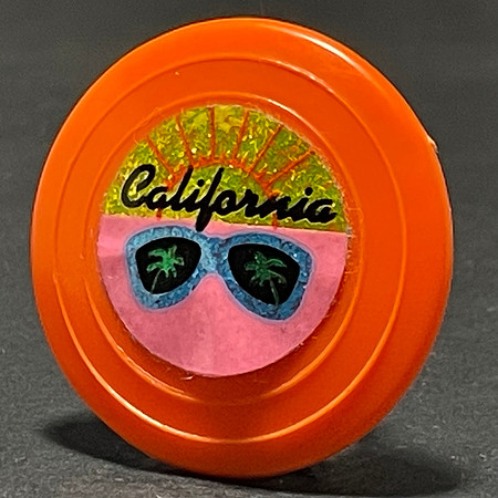 Mattel—Barbie Frisbee—Orange—Label