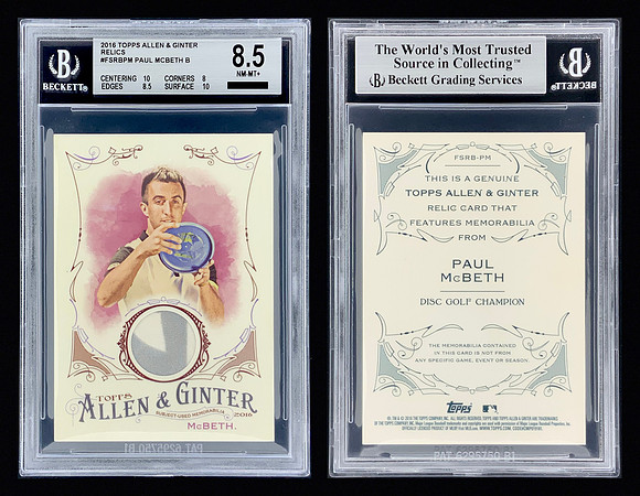 2016 Topps Allen & Ginter Relics #FSRBPM Paul McBeth (White-Silver)