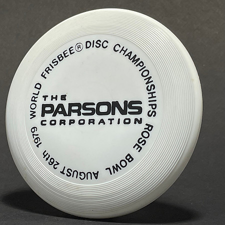 1979 World Frisbee Championships—Wham-O Mini—Parsons Corperation—White—Black