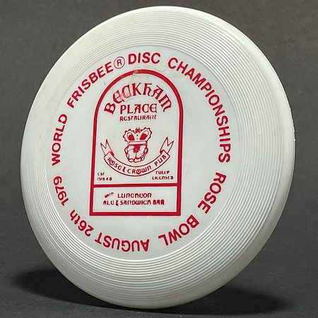 1979 World Frisbee Championships—Wham-O Mini—Beckham Place—White—Red