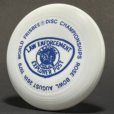 1979 World Frisbee Championships—Wham-O Mini—Law Enforcement—White—Blue