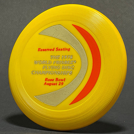 1976 World Frisbee Championships—Wham-O Mini—Yellow—Orange, Gold—Reserved Seating