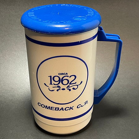 Comeback Cup, Pepsi Circa 1962—Whirley Cup—Mini Lid—Blue