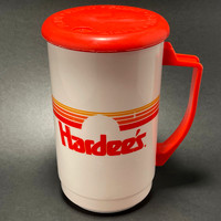 Comeback Cup, Hardee’s—Whirley Cup—Mini Lid—Orange