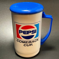 Comeback Cup, Pepsi—Whirley Cup—Mini Lid—Blue