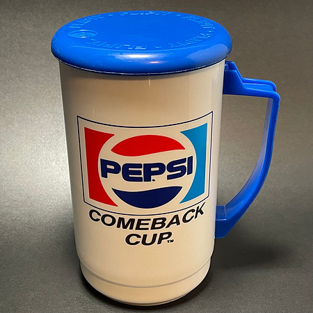 Comeback Cup, Pepsi—Whirley Cup—Mini Lid—Blue