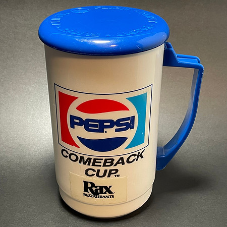Comeback Cup, Rax—Whirley Cup—Mini Lid—Blue