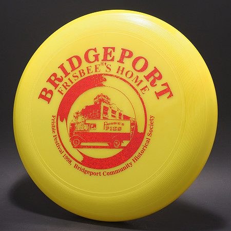 Bridgeport Frisbee Festival—Wham-O 82E Mold—Yellow—Metallic Red