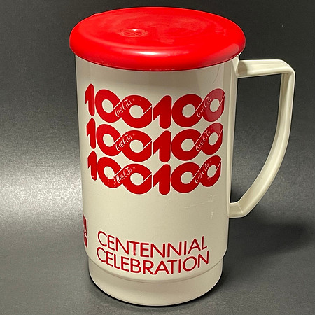 Coca-Cola Cup, Centennial—Teletype Mecca Cup—Mini Lid—Red