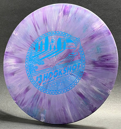 #3 Hookshot, Standard—Purple-Blue-White Swirl—Metallic Blue