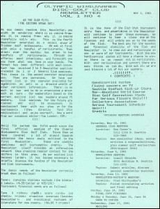 Olympic Windjammer DG Club—v1n4 May 1981