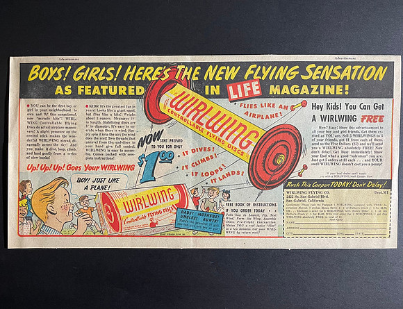 1948—Wirlwing Controllable Flying Discs—Wirlwing Flying Co.