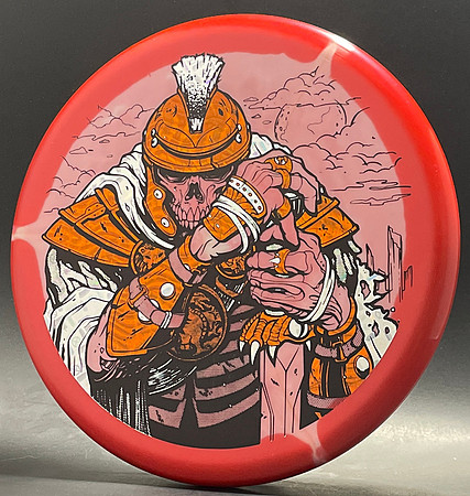 Marm O. Set—"Lesionary Soldier"—Innova AviarX3—Red-Pink Swirl—Red, Copper, Black