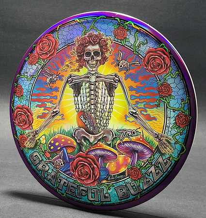 Michael Barnard—"Grateful Buzzz"—Discraft Buzzz—White—Multicolor Art