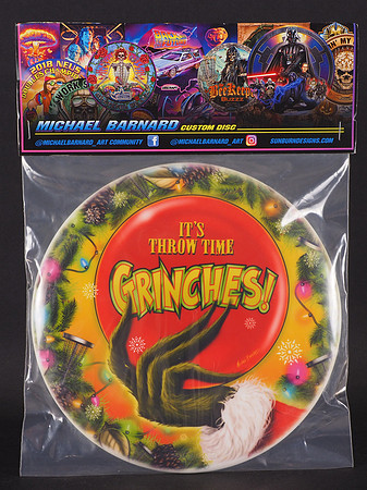 Michael Barnard—"It's Throw Time Grinches!"—Latitude 64 Pure—White—Multicolor Art
