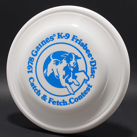 K-9 Catch & Fetch Contest, 1978—Wham-O FB15 Mold—White—Blue