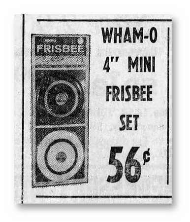 1968, 06/06—Raised Letter 2-Pack Frisbee—Wham-O—Great Falls Tribune