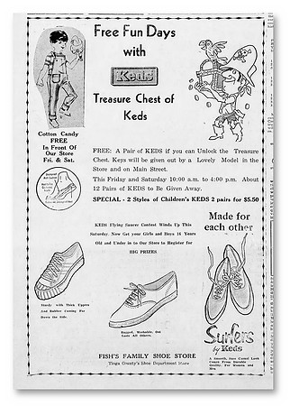 1968, 06/19—Keds Flying Saucer Contest—Fish's Family Shoe Store—Mansfield Advertiser