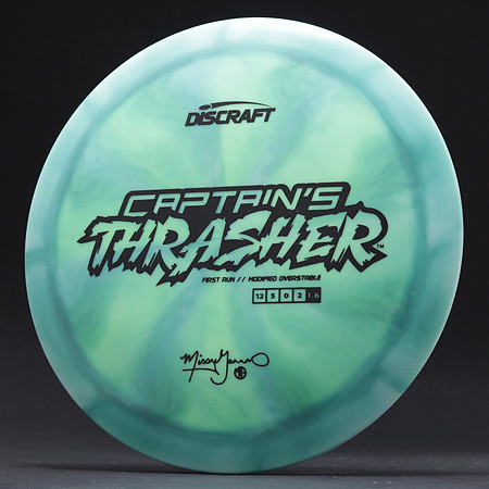 Captain's Thrasher, ESP Swirl—First Run—Green-Blue Swirl—Black