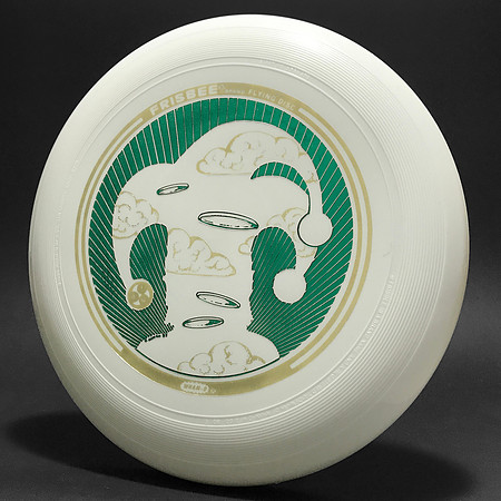 April Fools Fest, 1983 (6th)—Wham-O 80E Mold—White—Gold, Metallic Green