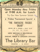1969, 06/21—The Library Bar— Salad Served on a Frisbee